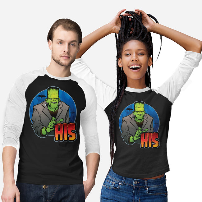 The Creature And Bride-Unisex-Baseball-Tee-DraganMac