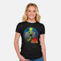 The Creature And Bride-Womens-Fitted-Tee-DraganMac