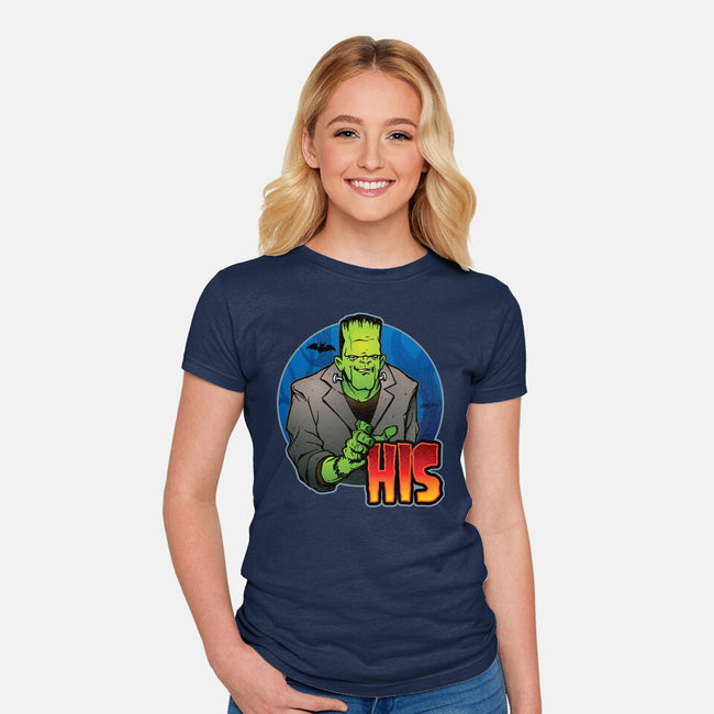 The Creature And Bride-Womens-Fitted-Tee-DraganMac