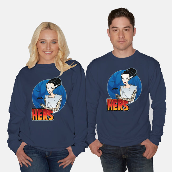 The Creature And His Bride-Unisex-Crew Neck-Sweatshirt-DraganMac