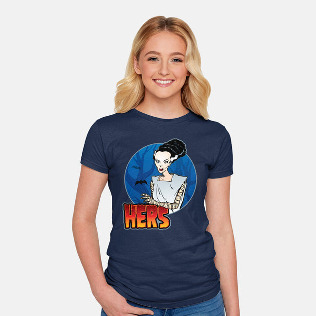 The Creature And His Bride-Womens-Fitted-Tee-DraganMac