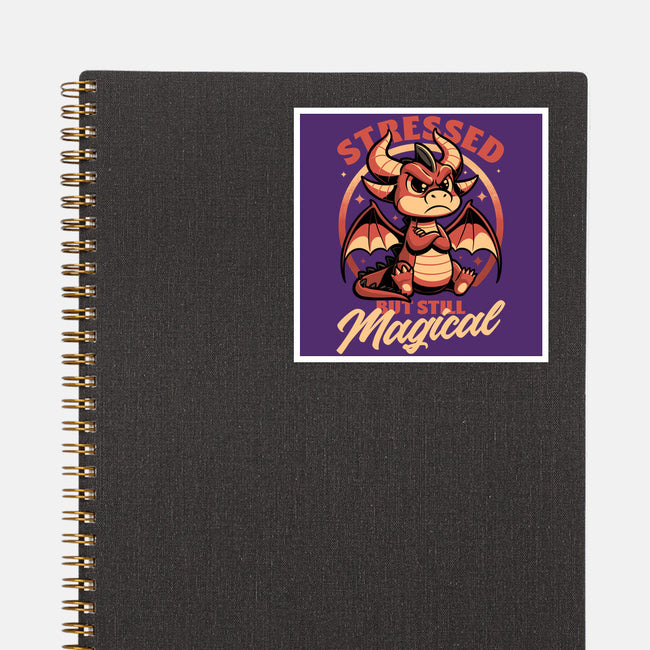 Stressed Cute Dragon-None-Glossy-Sticker-Studio Mootant