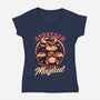 Stressed Cute Dragon-Womens-V-Neck-Tee-Studio Mootant