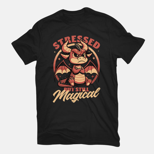 Stressed Cute Dragon-Womens-Fitted-Tee-Studio Mootant