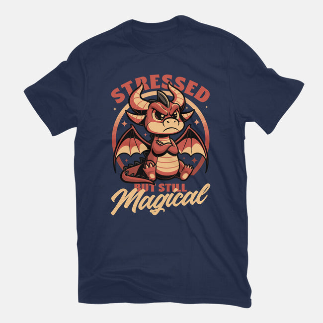 Stressed Cute Dragon-Womens-Fitted-Tee-Studio Mootant