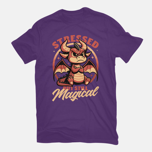 Stressed Cute Dragon-Womens-Fitted-Tee-Studio Mootant