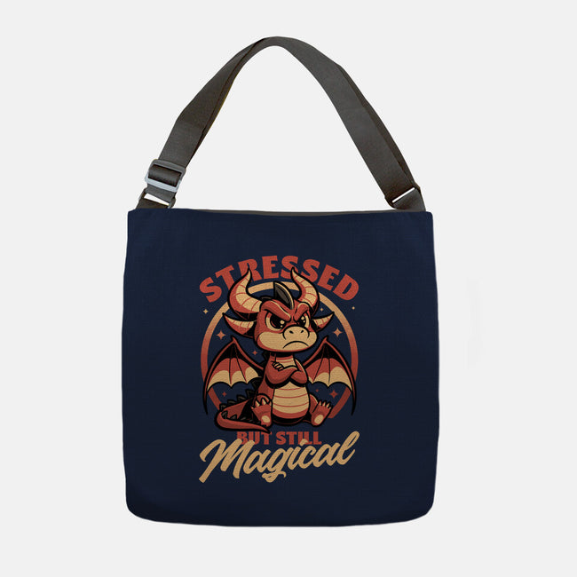 Stressed Cute Dragon-None-Adjustable Tote-Bag-Studio Mootant