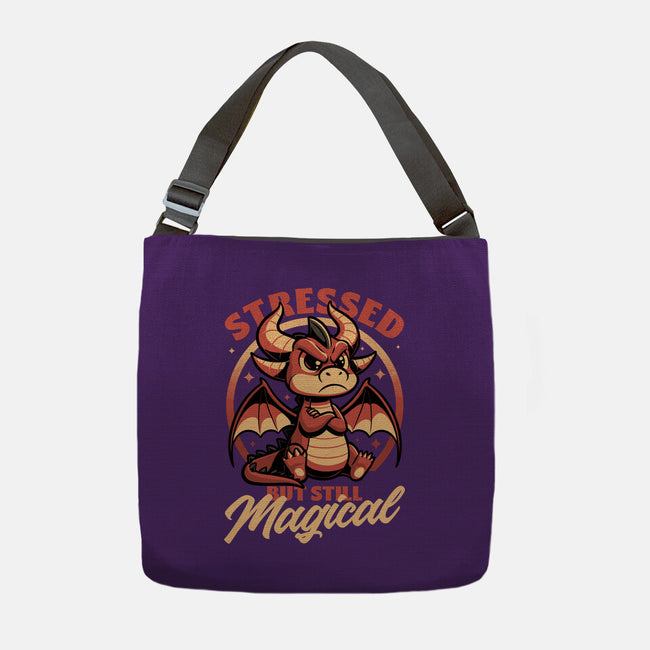 Stressed Cute Dragon-None-Adjustable Tote-Bag-Studio Mootant