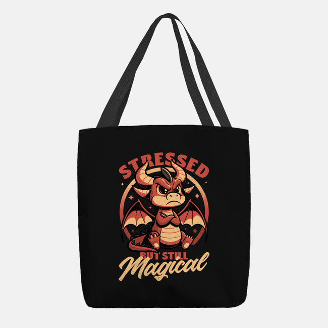 Stressed Cute Dragon-None-Basic Tote-Bag-Studio Mootant