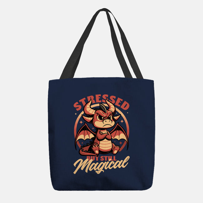 Stressed Cute Dragon-None-Basic Tote-Bag-Studio Mootant