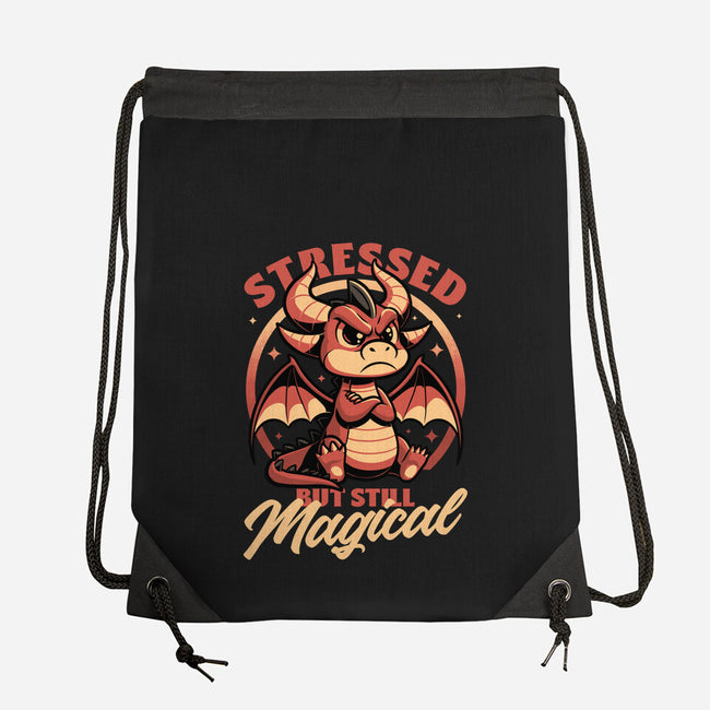 Stressed Cute Dragon-None-Drawstring-Bag-Studio Mootant