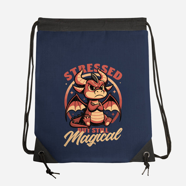 Stressed Cute Dragon-None-Drawstring-Bag-Studio Mootant
