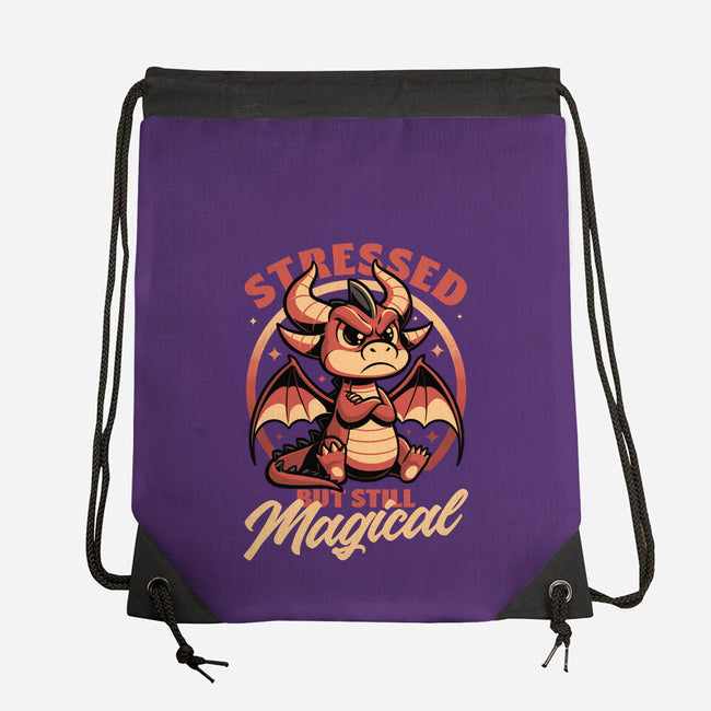 Stressed Cute Dragon-None-Drawstring-Bag-Studio Mootant