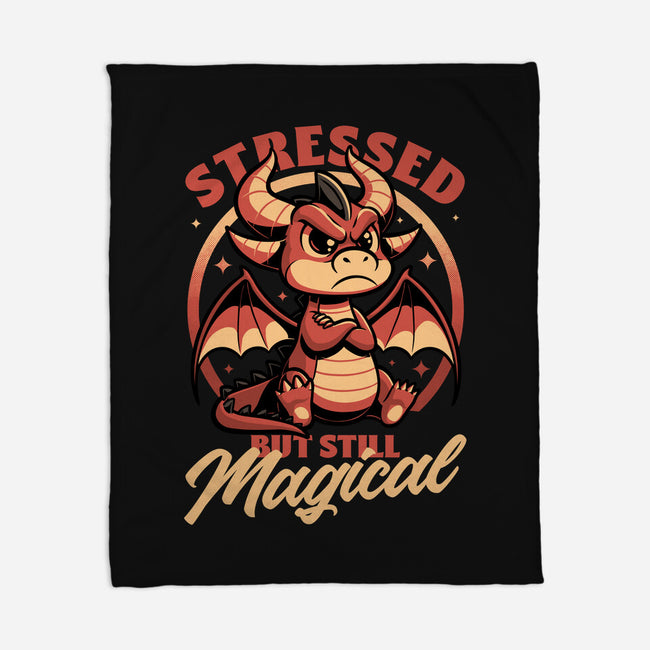 Stressed Cute Dragon-None-Fleece-Blanket-Studio Mootant