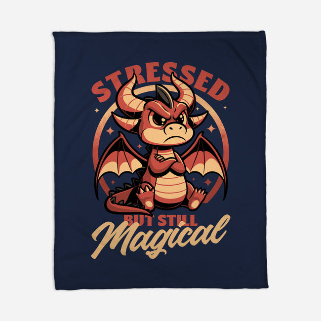 Stressed Cute Dragon-None-Fleece-Blanket-Studio Mootant