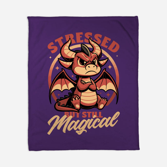 Stressed Cute Dragon-None-Fleece-Blanket-Studio Mootant