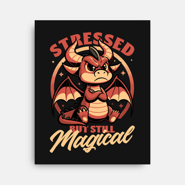 Stressed Cute Dragon-None-Stretched-Canvas-Studio Mootant