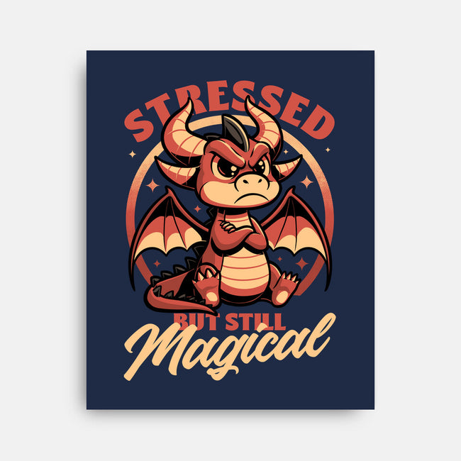 Stressed Cute Dragon-None-Stretched-Canvas-Studio Mootant