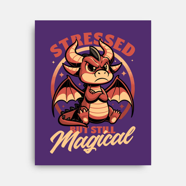 Stressed Cute Dragon-None-Stretched-Canvas-Studio Mootant