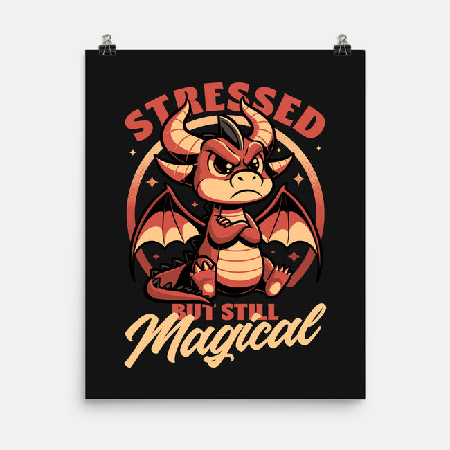 Stressed Cute Dragon-None-Matte-Poster-Studio Mootant