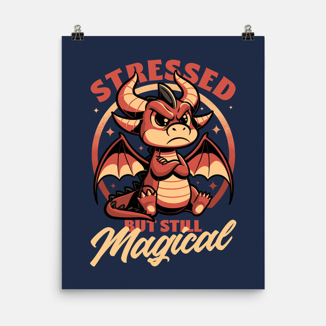 Stressed Cute Dragon-None-Matte-Poster-Studio Mootant