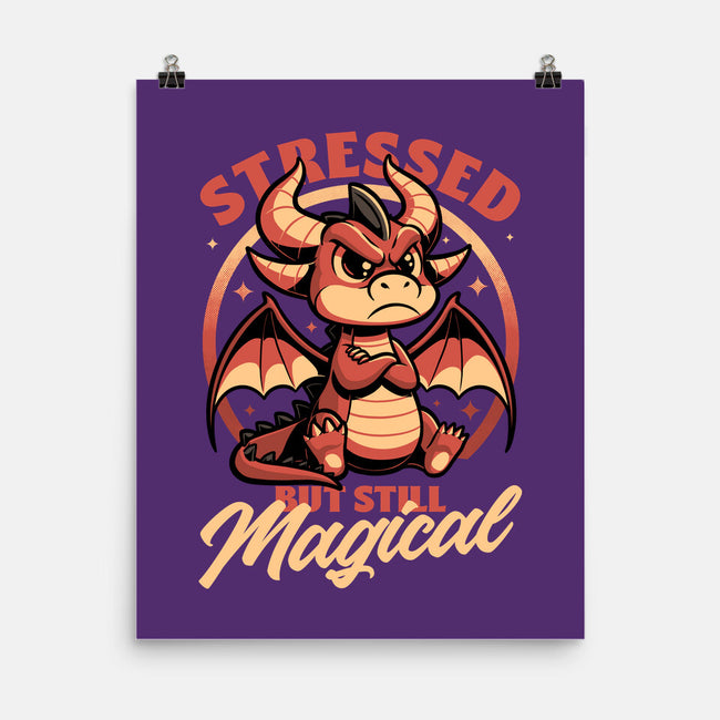 Stressed Cute Dragon-None-Matte-Poster-Studio Mootant