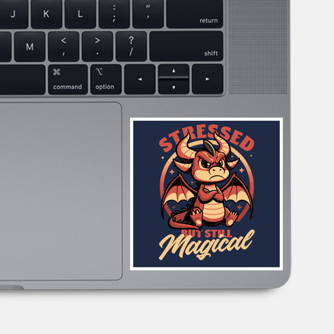 Stressed Cute Dragon-None-Glossy-Sticker-Studio Mootant