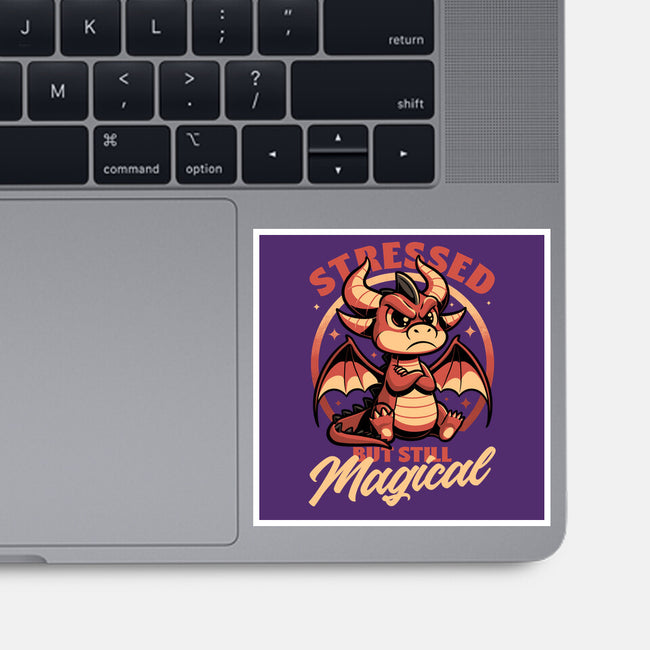 Stressed Cute Dragon-None-Glossy-Sticker-Studio Mootant