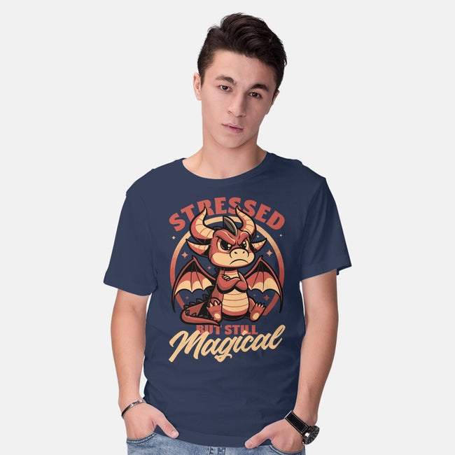 Stressed Cute Dragon-Mens-Basic-Tee-Studio Mootant