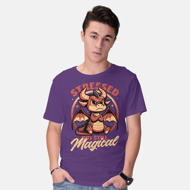 Stressed Cute Dragon-Mens-Basic-Tee-Studio Mootant