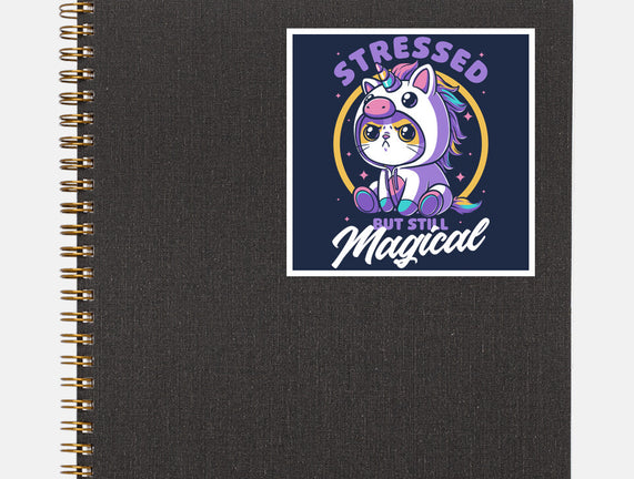 Stressed Cute Cat Unicorn