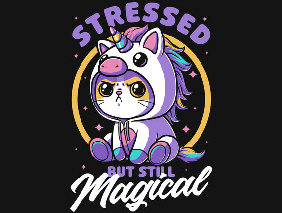 Stressed Cute Cat Unicorn