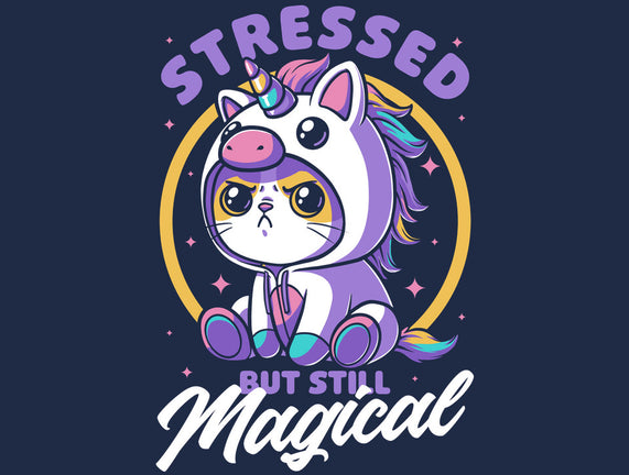 Stressed Cute Cat Unicorn