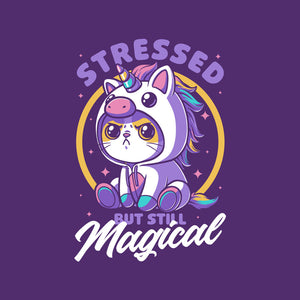 Stressed Cute Cat Unicorn