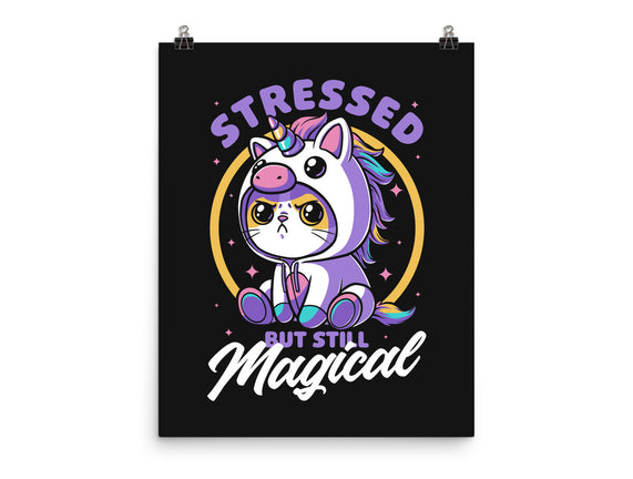 Stressed Cute Cat Unicorn
