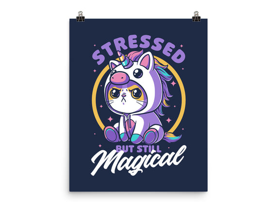 Stressed Cute Cat Unicorn