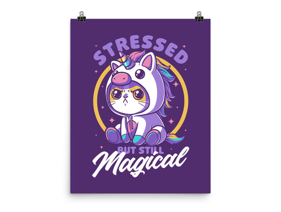 Stressed Cute Cat Unicorn