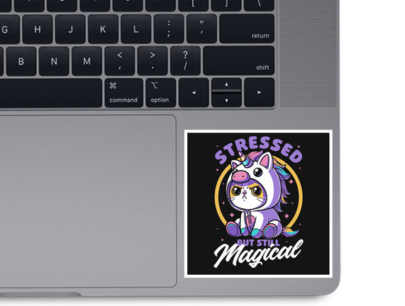 Stressed Cute Cat Unicorn