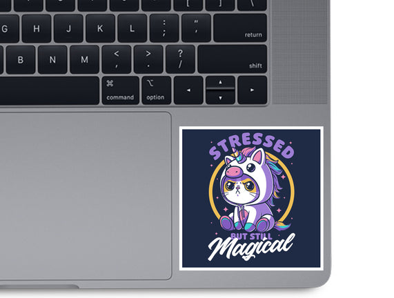 Stressed Cute Cat Unicorn