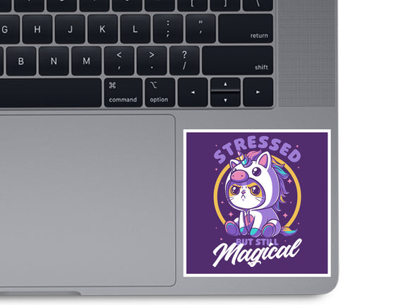 Stressed Cute Cat Unicorn