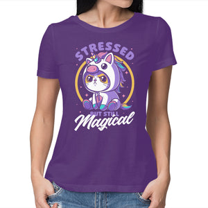 Stressed Cute Cat Unicorn