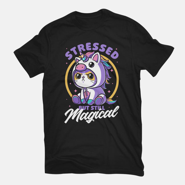 Stressed Cute Cat Unicorn-Mens-Premium-Tee-Studio Mootant