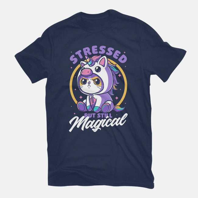 Stressed Cute Cat Unicorn-Mens-Premium-Tee-Studio Mootant
