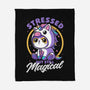 Stressed Cute Cat Unicorn-None-Fleece-Blanket-Studio Mootant