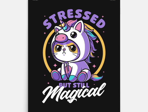 Stressed Cute Cat Unicorn
