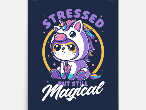 Stressed Cute Cat Unicorn