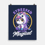 Stressed Cute Cat Unicorn-None-Matte-Poster-Studio Mootant