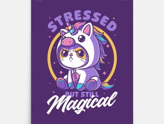 Stressed Cute Cat Unicorn
