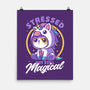 Stressed Cute Cat Unicorn-None-Matte-Poster-Studio Mootant