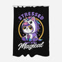Stressed Cute Cat Unicorn-None-Polyester-Shower Curtain-Studio Mootant
